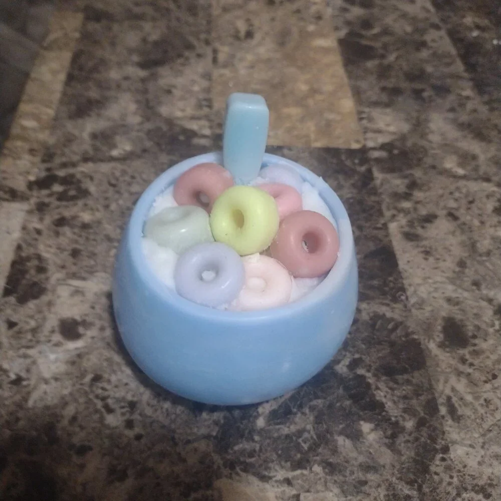 Fruit Loop Cereal Candle